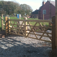 Pair of timber 7 foot field gates